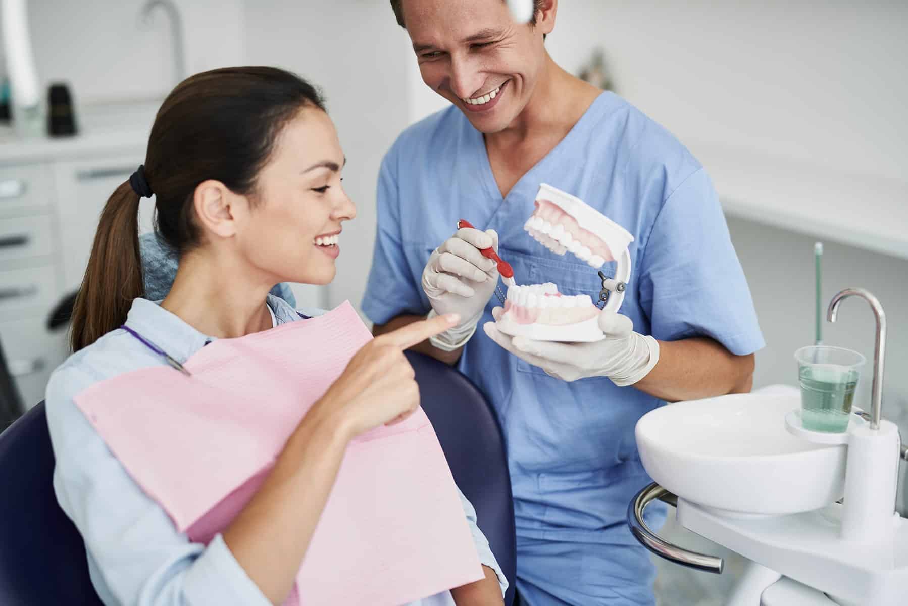 Woman smiling at the restorative dentistry in Mount Pleasant, WI