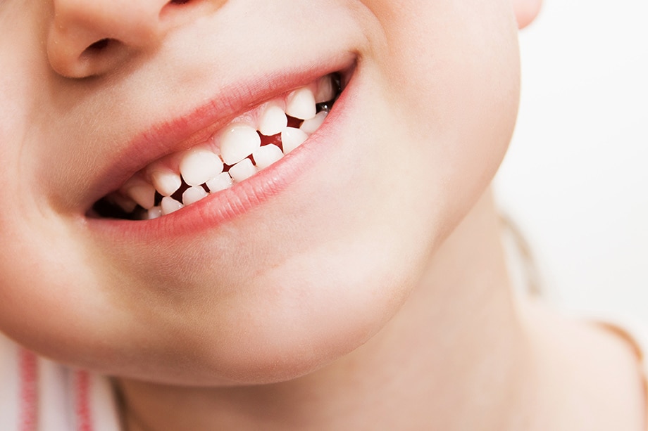 close up of pediatric teeth