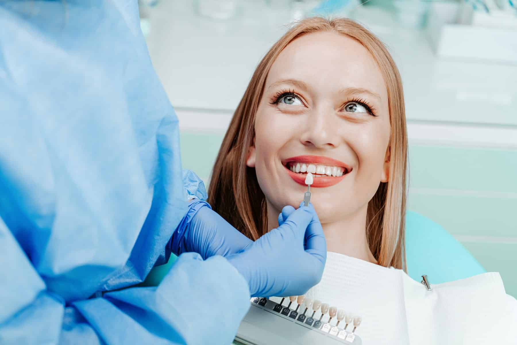 patients enjoying her smile makeover at Oxford Dental in Mount Pleasant WI
