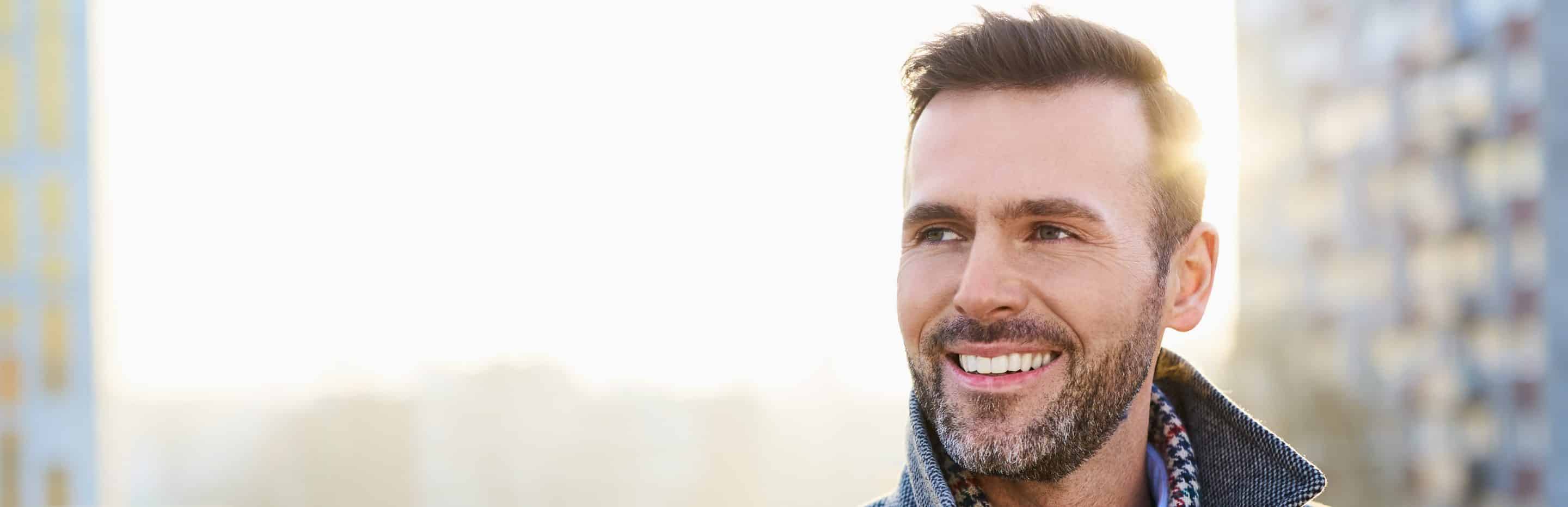 SmileMakeover4_AdobeStock_180717690-min patients satisfied with his smile makeover at Oxford Dental in Mount Pleasant WI